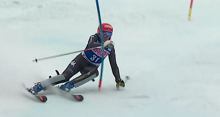 Federica Brignone in azione nello slalom di Killington