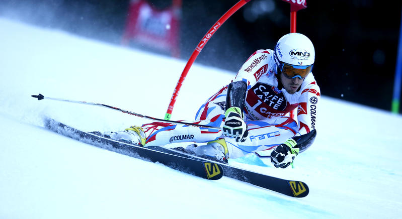 Ski World Cup 2015-2016. Victor Muffat-Jeandet (fra) Alta Badia, Italy. 20/12/2015. Pentaphoto Alessandro Trovati.