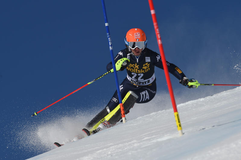 Chiara Costazza (ITA) during a Giant Slalom competition at the Alpine Ski World Cup Finals, in St. Moritz, Switzerland, March 19, 2016. (Pier MarcoTacca/Pentaphoto)