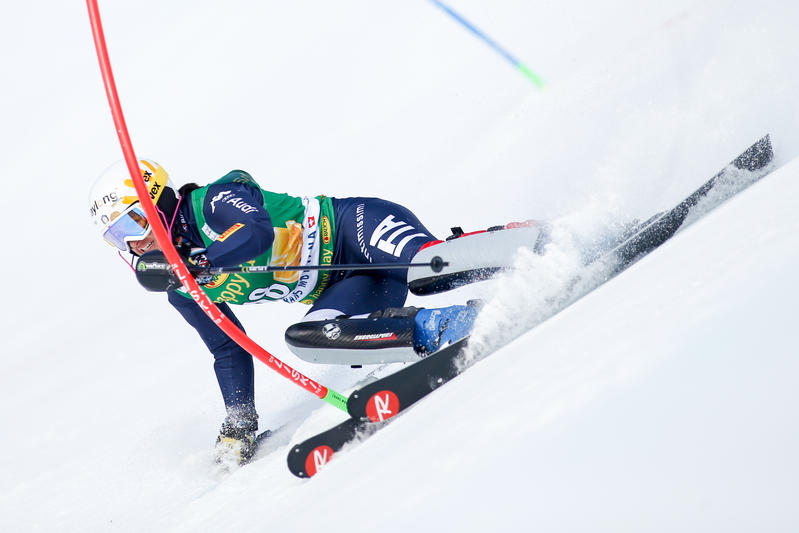 Ski World Cup 2015-2016. Crans Montana, Switzerland. 15/2/2016. Ladies Slalom, Irene Curtoni (Ita), Pentaphoto/Gabriele Facciotti.