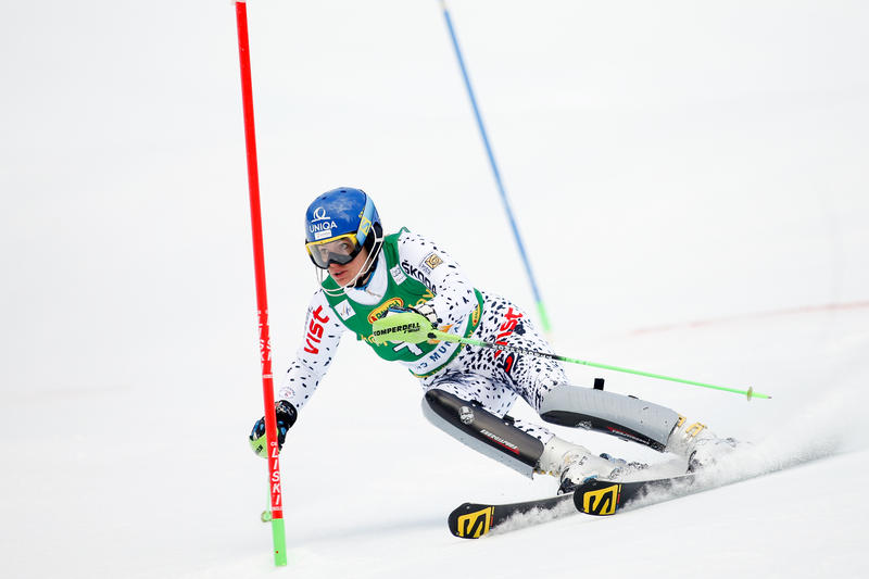 Ski World Cup 2015-2016. Crans Montana, Switzerland. 15/2/2016. Ladies Slalom, Veronika Zuzulova (Svk) Pentaphoto/Gabriele Facciotti.