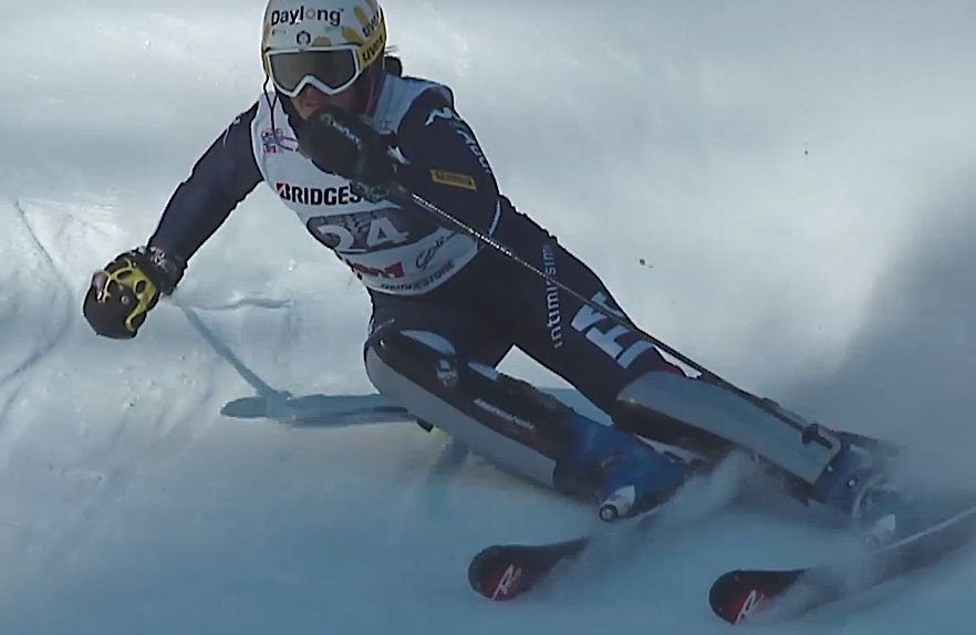 Irene Curtoni nella prima manche dello slalom di Lienz