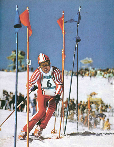 Gustavo Thoeni nello slalom speciale dei Mondiali di Sankt Moritz