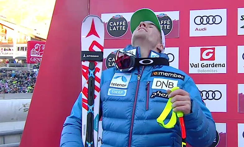 "Mannaggia" sembra dire Kilde nel leader Corner: è arrivato Jansrud...