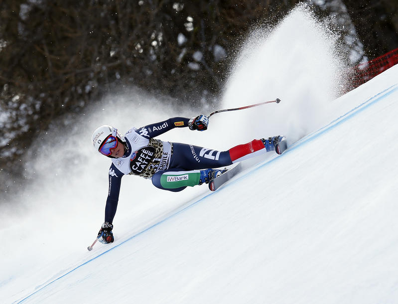 Federica Brignone in superG (foto Pentaphoto)