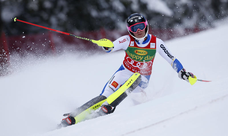 Ski World Cup 2015-2016. Crans Montana,Switzerland. Frida Hansdotter (swe) 15/2/2016. Ladie's slalom. Pentaphoto Alessandro Trovati.