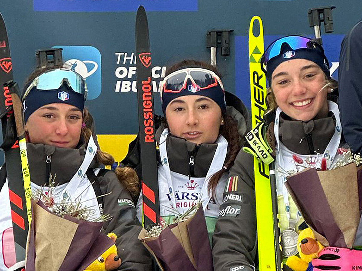 Biathlon la staffetta femminile conquista l'argento ai Mondiali